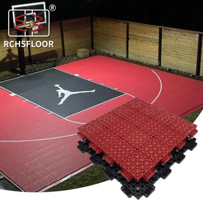 China 410g Outdoor PVC Interlocking Floor Tiles 1,81cm espessura Tiles do pátio traseiro à venda