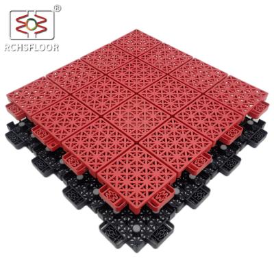 China Customized PP Outdoor Sports Tiles Skin Textured For Basketball Court for sale