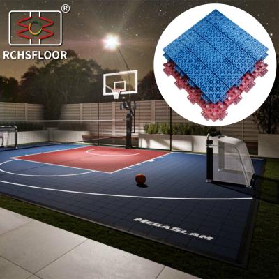 China UV Resistant Weatherproof Outdoor Court Tiles Skin Textured Volleyball Floor Tiles for sale