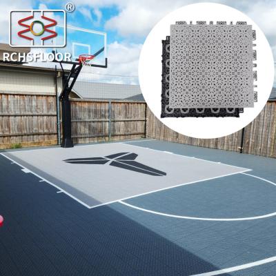 China 1.8cm Waterproof Multi Sport Interlocking Tiles Sports Court Surface Tiles for sale