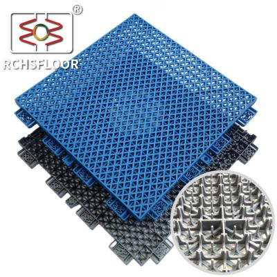 China Waterproof Basketball Court PP Interlocking Tiles For Volleyball Flooring for sale