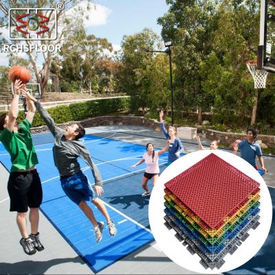 China Basketball Court Gym Interlocking PP Tiles Waterproof Volleyball Floor Tiles for sale