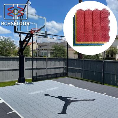 China PP Badminton Court Flooring T-RGS Basketball Court Interlocking Tiles for sale