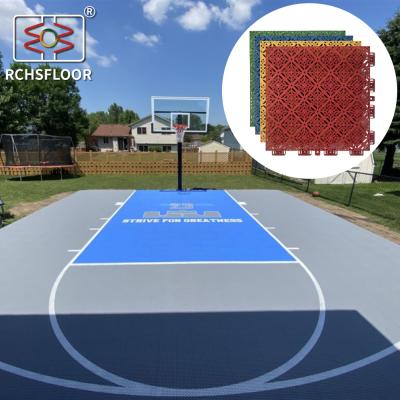 China Gym Outdoor Basketball Court Flooring 280g Backyard Court Tiles for sale
