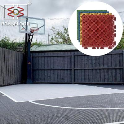 China Tennis Court Polypropylene Interlocking Tiles 304.8mm*304.8mm Outdoor Court Tiles for sale