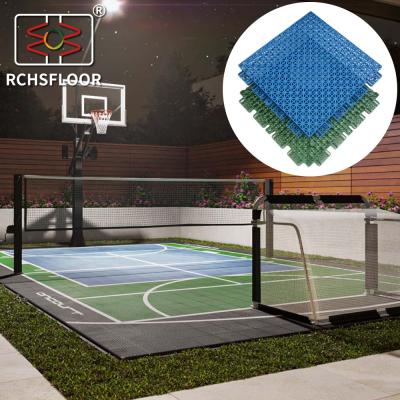 China 1.27cm Thick Backyard Court Tiles Polypropylene Interlocking Tiles Easy To Clean for sale