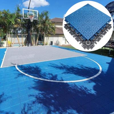China Badminton Tennis Pickleball Basketball Court Outdoor Sports Tiles Interlocking zu verkaufen