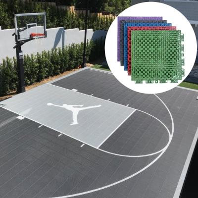 Chine Interlocking Pp Plastic Outdoor Basketball Half Court Sports Floor Tiles 3x3 à vendre