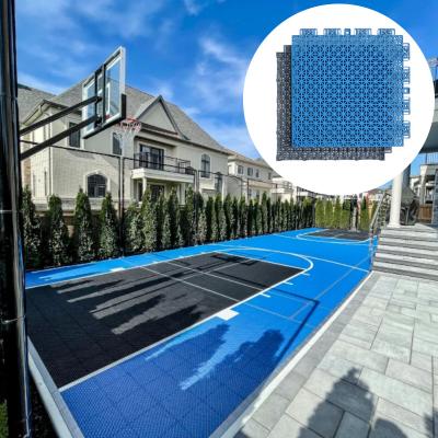 China Interlocking Synthetic Badminton Hockey Sport Court Flooring Tiles Outdoor Basketball Court Tiles en venta