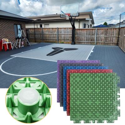 中国 Synthetic Multi Sport Interlocking Tiles For Outdoor Badminton Pickleball Basketball Court 販売のため