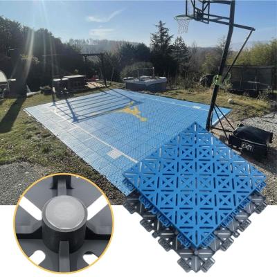Cina Well Permeable Modular Outdoor Sports Tiles Basketball Court Flooring Diy Sports Courts in vendita