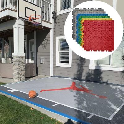 China Outdoor Interlocking Pp Pvc Vinyl Sports Half Court Flooring Tile For Basketball Court for sale