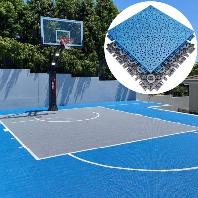 China Campo de basquetebol modular de pickleball ao ar livre Interlocking Sports Flooring Tiles Basketball Floor à venda