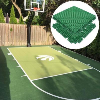 China PP Fiba Outdoor 3x3 Basketball Tennis Court Floor Tiles Interlocking Waterproof for sale