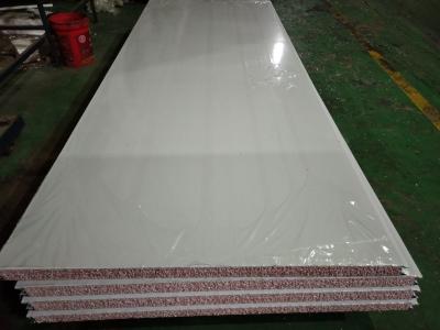 China eps sandwich panel used modified polystyrene foam cover 0.426mm steel sheet with film both side for sale