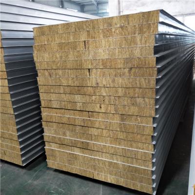 China insulated 50mm rock wool sandwich panel with 0.326mm instead of pvc ceiling panels for sale