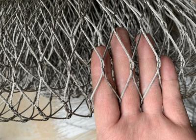 China 1.2mm - 4.0mm Wire Rope Mesh For Secure Passages / Bridge Safety for sale