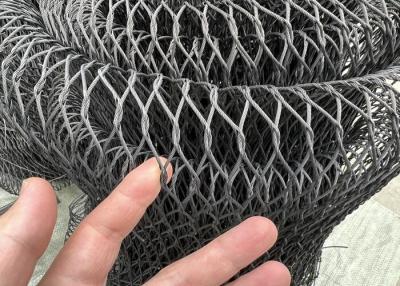 China Knotted Type Black Oxide Cable Mesh Flexible Stainless Steel Cable Rope Mesh for sale