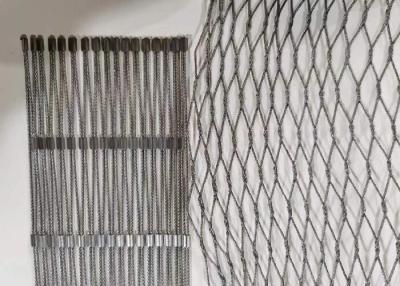 China Ferrule Wire Rope Mesh Net Flexible Stainless Steel Cable Netting For Building for sale