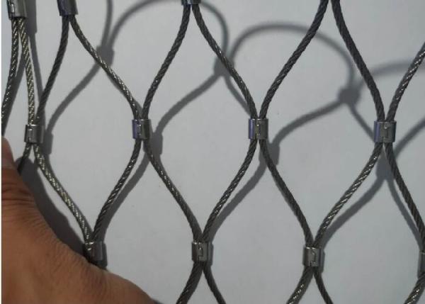 Quality High Strength Flexible Rope Mesh Fatigue Resistance Stainless Steel Ferrule Mesh for sale
