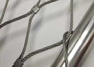 China High Strength Flexible Rope Mesh Fatigue Resistance Stainless Steel Ferrule Mesh for sale