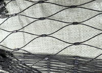 China 3.0mm Black Aviary Mesh Netting , Flexible Stainless Steel Cable Mesh Anti Corrosive for sale