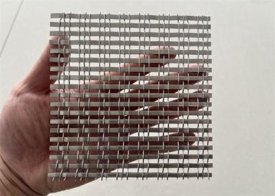 China Rejilla de metal decorativa a medida Rejilla de metal tejido arquitectónico encrucijada en venta