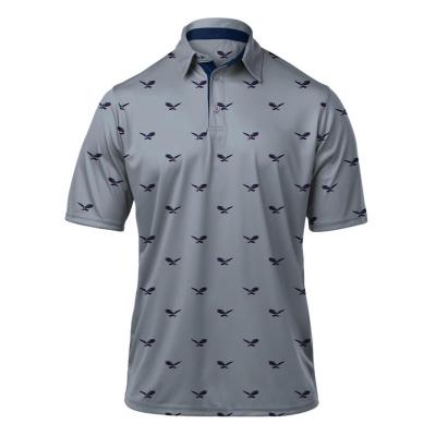 China Digital Printing Men Polo T-Shirts Breathable Golf Shirts Short Sleeve for sale