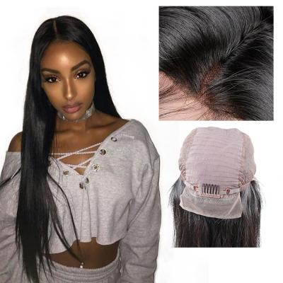 China Natural Black Remy Long Lace Front Wigs Human Hair 100% Unprocessed Good Feeling for sale