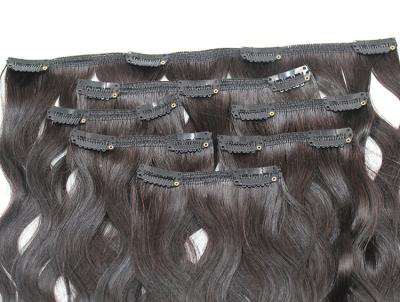 China Comb Easily Clip In Natural Hair Extensions , 8A Blonde Clip In Hair Extensions for sale