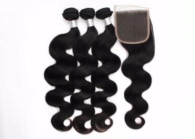 Китай Закрытие шнурка утка 4 * 4 ровных расширений волос объемной волны человеческое для чернокожих женщин продается