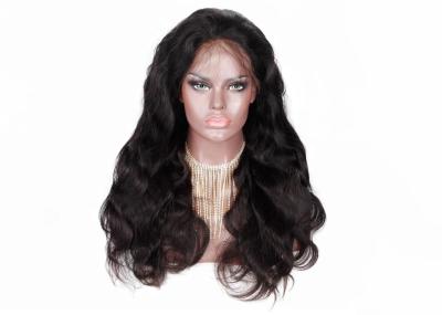 China Dark Brown Full Lace Human Hair Wigs , 100% Brazilian Full Lace Wig With Baby Hair for sale