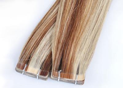 China Cinta recta en extensiones del cabello humano, cinta doble de Brown oscuro del amanecer en extensiones del pelo en venta