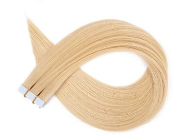 China Straight Gold Tape In Human Hair Extensions , Malaysian 24 Inch Tape In Extensions for sale
