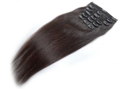 China Strong Weft Virgin Human Hair Clip In Extensions Full Cuticles Attached No Shedding for sale