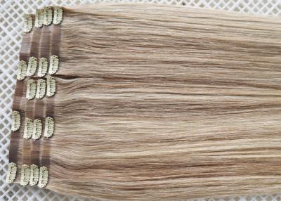 China Invisible Seamless Clip In Hair Extensions Remy Human Hair Could Be Flat Ironed / Restyle for sale