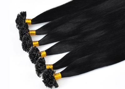 China Glossy Pre Bonded V Tip Hair Extensions Double Drawn 100% Unprocessed Comb Easily for sale