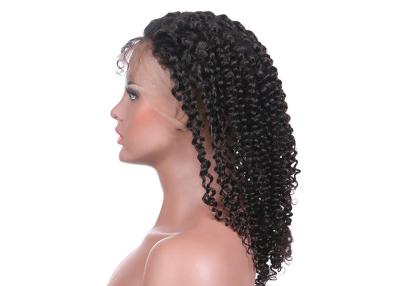 China Natural Color Kinky Curly Human Hair Full Lace Wigs Without Shedding Or Tangling for sale