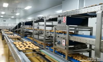 China PLC Control Automatic Bread Production Line Suction Depanner Step Proofer for sale