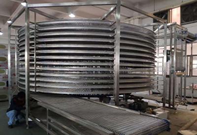 China Refrigerador espiral continuo de acero inoxidable de la retención de 10 minutos 304 en venta