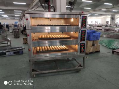 China horno de 1300kg 400*600m m Tray Bread Baking Electric Rotary en venta