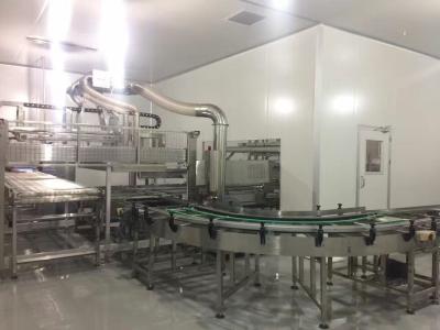 China Modular Belt 90 Degrees Curved Conveyor Baking Pan Handling Equipment for sale