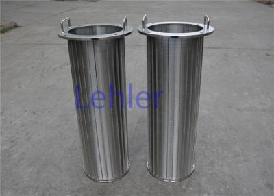 China Elementos de filtro do fio da cunha da elevada precisão 150 mícrons para o auto - filtro da limpeza à venda