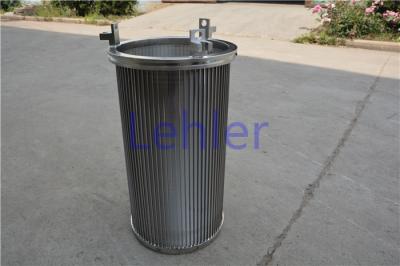 China 80 Micron V-Wire Screen , Circular Basket Filter Strainer Conical Shape for sale
