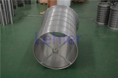 China Slot Type Stainless Steel Filter Basket , Wire Cylinder Basket Perfect Roundness for sale