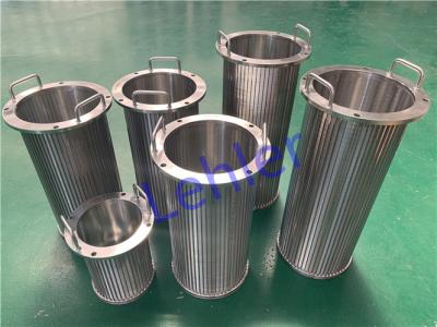 China Long Slit Type Self Cleaning Wedge Wire Filter Elements 500 Micron High Precision for sale