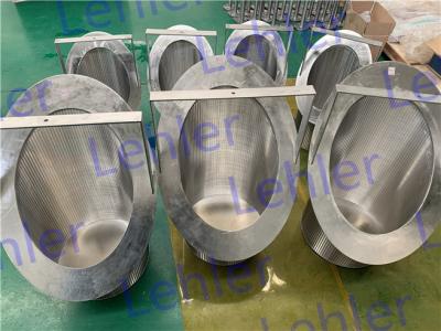 China 400 Maschen-Keil-Draht-Schirm 45 Grad-Winkel für Korb-Filter-Abwasserbehandlung zu verkaufen