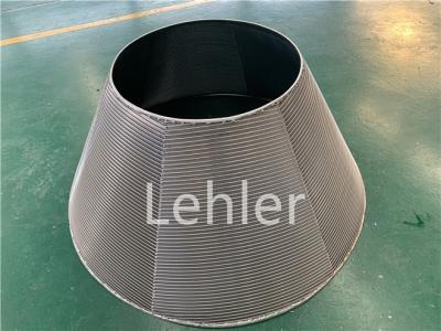 China Zentrifugieren Sie Keil-Draht-Schirm-Korb-konische Art materielle glatte Draht-Oberfläche SS316L zu verkaufen