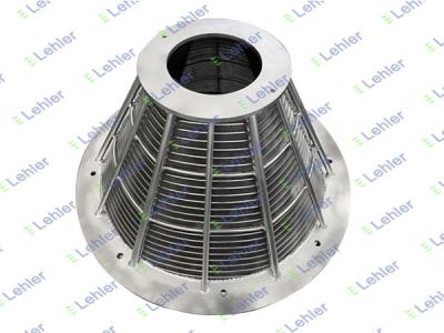 China 0.25mm Slot Centrifuge Ss304 Conical Sieve Basket for sale