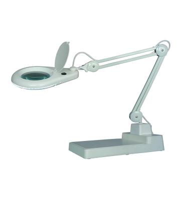 China Internal Springs Magnifying Arm Lamp , Magnifying Glass Led Light Lamp With Heavy Base for sale